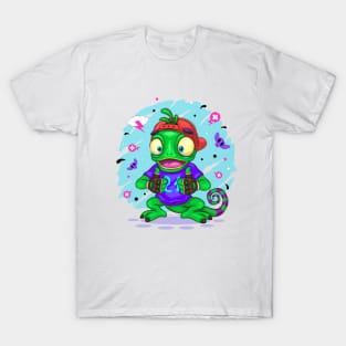 Chameleon Cartoon Character T-Shirt